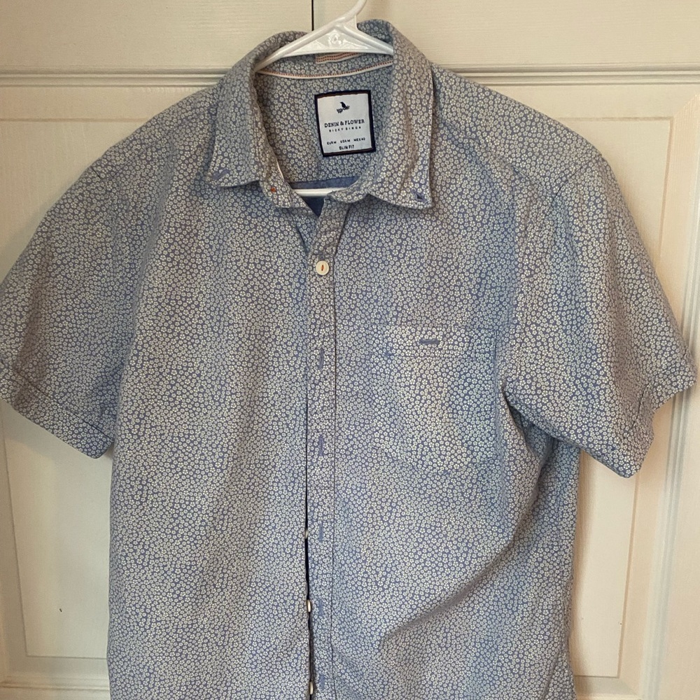 Mens Short Sleeve Button Up Shirt